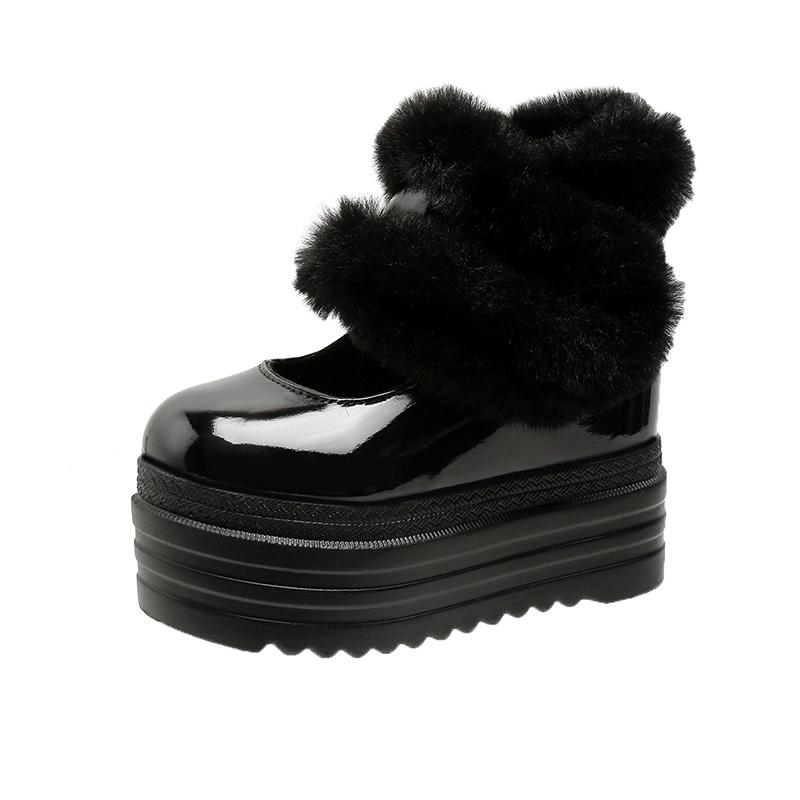 

Мода 2024 Новые Зимние Женские Ботинки на Высоком Каблуке Повседневная Уличная Обувь на Толстой Подошве Босоножки с Открытым Носком и Рыбьим Ртом Высокие Женские Ботинки 36 чёрный