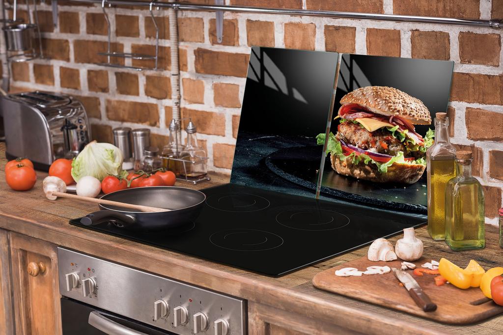 SZKLANA PŁYTA OCHRONNA DESKA 75x52 HAMBURGER