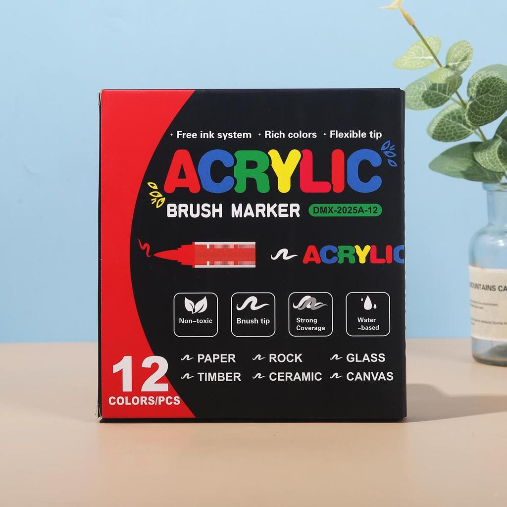 Large Capacity Soft-tip Acrylic Marker Pen - DIY Graffiti with Smart Ink Control