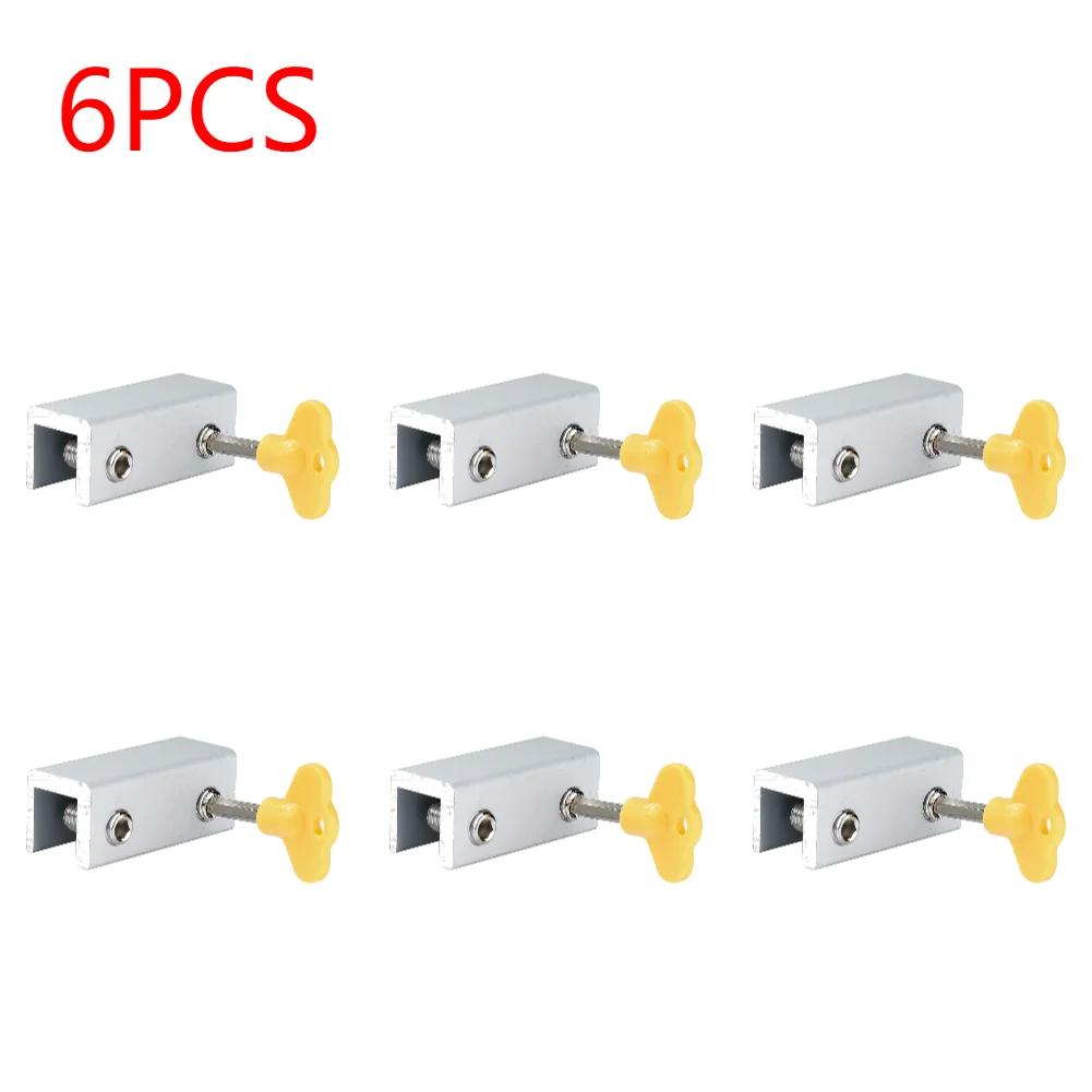 1-10Pcs Aluminum Alloy Window Security Lock Limit Sliding Door Windows Restrictor Child Safety Anti-theft Household Improvement