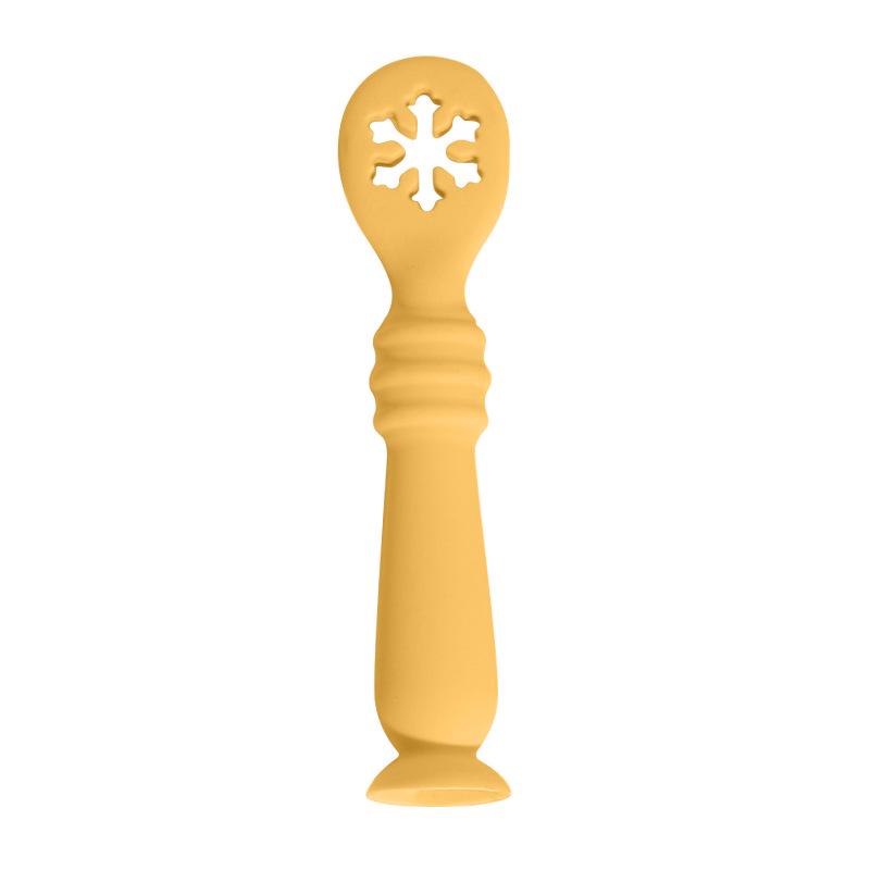 

Младенческая силиконовая изогнутая ложка для обучения есть и пить