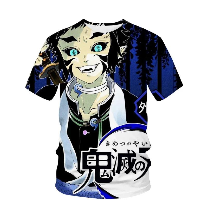 Anime Demon Slayer Kimetsu Παιδικό T-Shirt Cosplay Καλοκαιρινό Κοντομάνικο Παιδικά Ρούχα Κινούμενα Σχέδια Ghost Blade Γραφικό T-Shirt