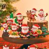 Popular Soft Glue Christmas Cake Ornaments: Santa Claus & Snowman Inserts for Holiday Party Desserts