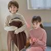 Maglione in Maglia Carino da Ragazza a Collo Alto Abbigliamento Casual per Adolescenti Bambini Top Pullover Versatile Super Morbido Intimo Base alla Moda