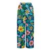 Women's Loose Casual Floral Print Wide Leg Pants With Elastic Waist Drawstring And Pocket Pants
