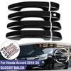 For 2018     Honda Accord Door Handle Covers Overlay GLOSS BLACK