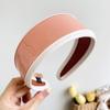 PROLY New Fashion Hair Accessories For Women Side Side PU Leather Hairband Solid Color Turban Summer Vintage Headband For Adult