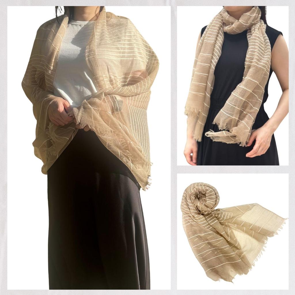 Cashmere About Wrapped In Airfuwa [I.P.P] Women's Stole, 100% (Hand Washable, Lightweight, 40g, Air) (Brown)