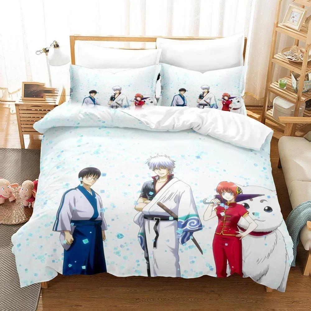 Comforter 3D Print Gintama Anime Gintoki Sakata Bedding Set Bedroom Soft Modern S Comefortable