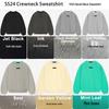 24SS Crewneck Sweatshirt: 24-Style Bordered Fleece Pullover