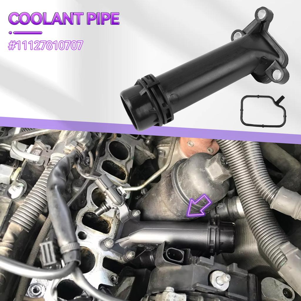 Kühlmittelstutzen Wasserrohr Schlauchrohrverbinder Passend für BMW 1 2 3 4 5 6 7er Reihe X1 X3 X4 X5 X6 Mini R55 bis R61 11127810707