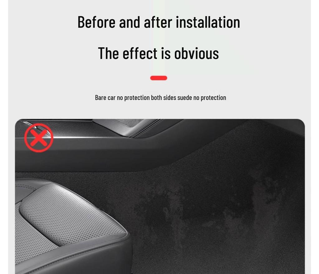 Side Protective Plates for Tesla Model 3/Y: Anti-Kick Mats for Interior Modification