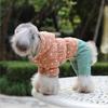 Corduroy Warm Fleece Teddy Pet Overalls Winter Dog Clothes  Dog Jumpsuit  Pet Cat Clothing