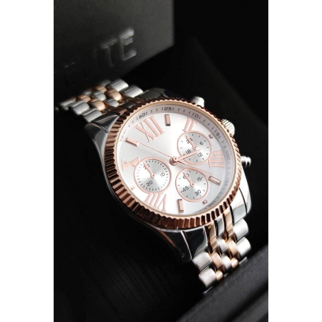 Carcasa Numerelor Romane Detaliata Auriu Argintiu Ceas de mana dama Model M Kors