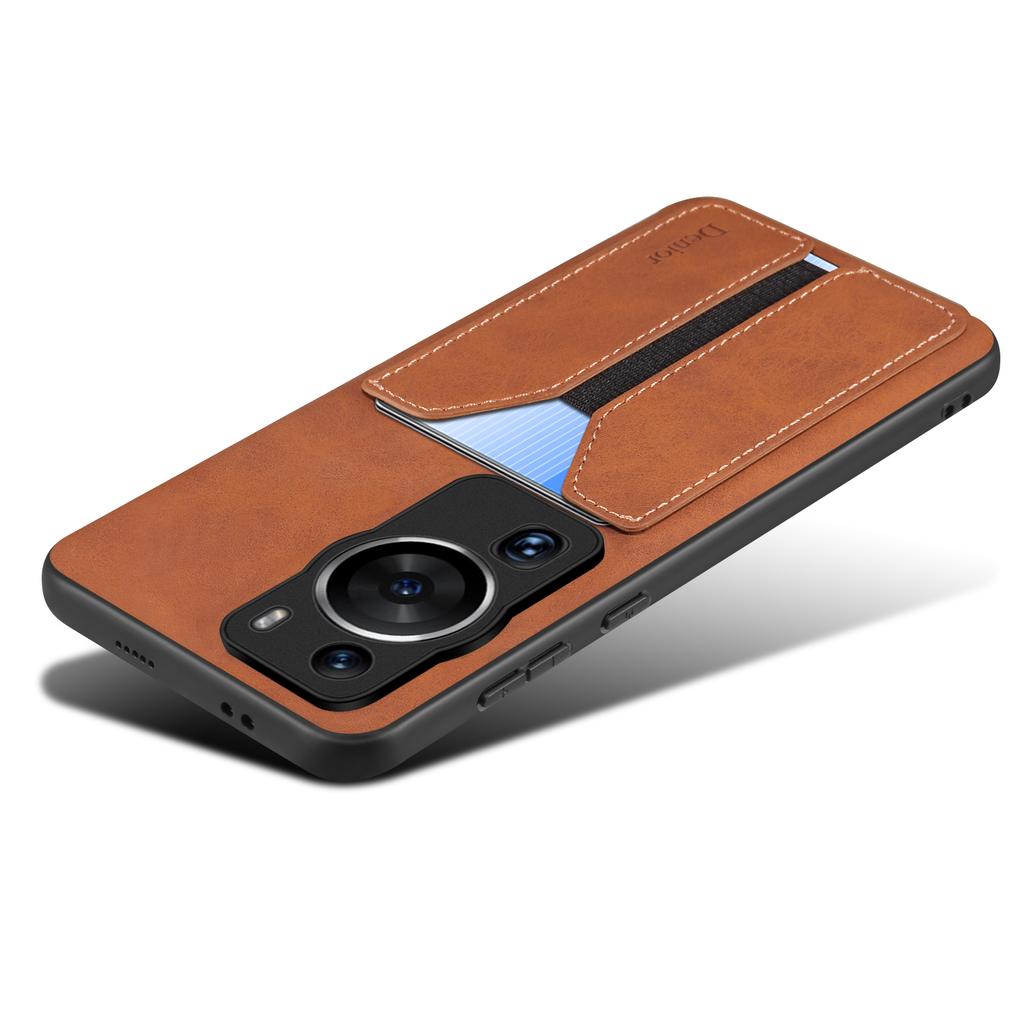 EUCAGR Luxury Shockproof Leather Phone Case For Huawei P30 P40 P50 P60 Pro Mate 60 50 40 30 Honor 100 Pro Card Holder Cover
