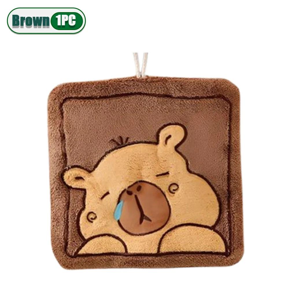 1-20PCS Cute Hanging Capybara Hand Towel Absorbent Lint-free Kitchen Towel Bathroom Hand Towel Children's Wash Handkerchief