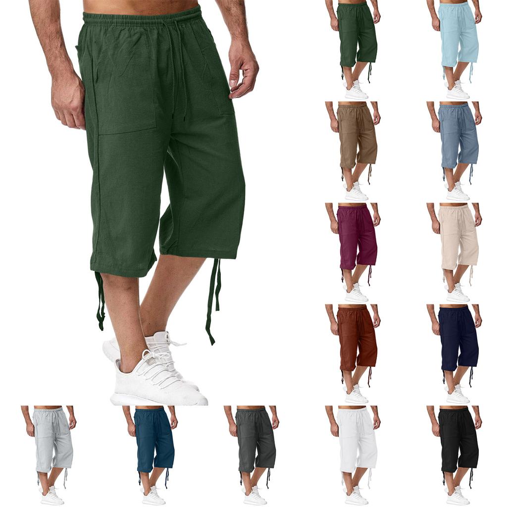 Men'S Casual Cotton And Linen Sports Pants, 70% Casual Pants