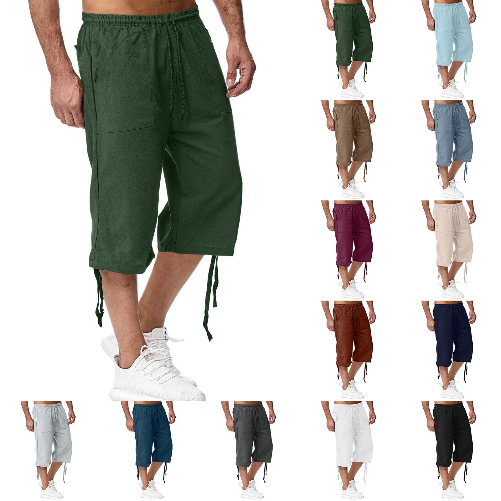 

Men S Casual Cotton And Linen Sports Pants, 70% Casual Pants L армія зелений колір