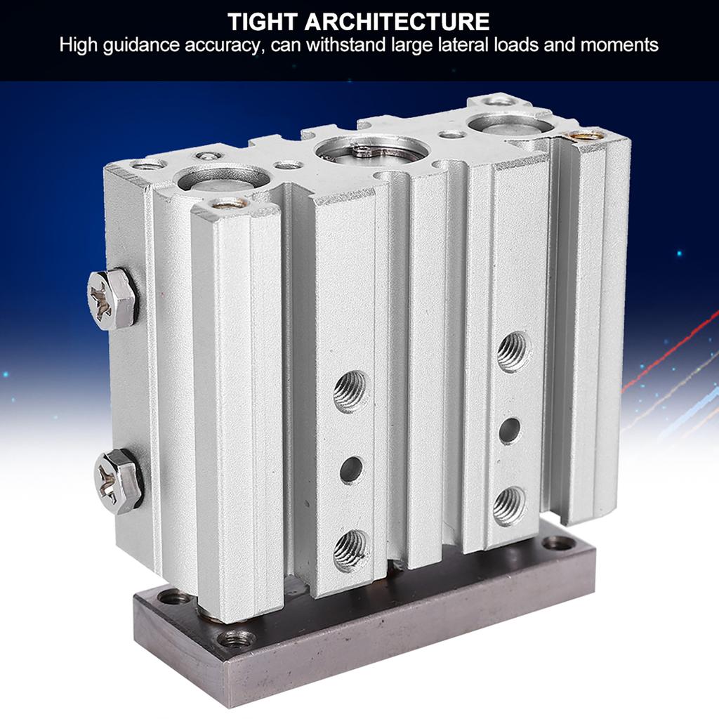 MGPM1220Z 3-Stangen doppeltwirkender Luftzylinder Aluminiumlegierung Pneumatikzylinder 12mm Bohrung