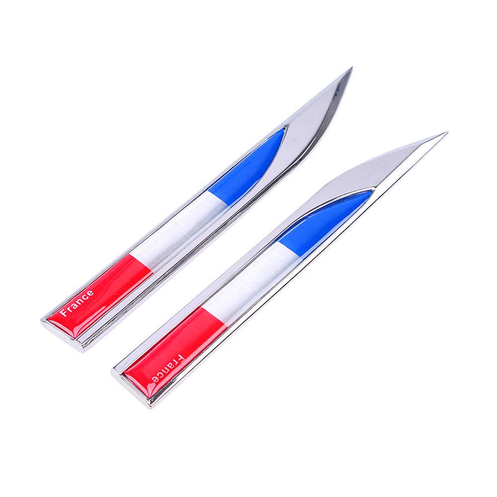 1 Pair Car 3D France French Flag Emblem Badge Decals Sticker for JEEP BMW Dodge  Chrysler