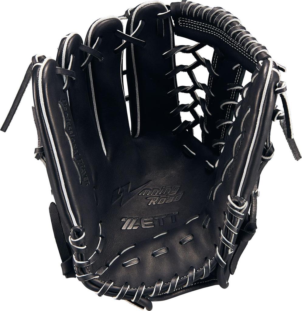 ZETT Winning Road Softball Black Size 8 Glove, All-Around, Left-Handed Throw, (1900), (BRGB33540F)