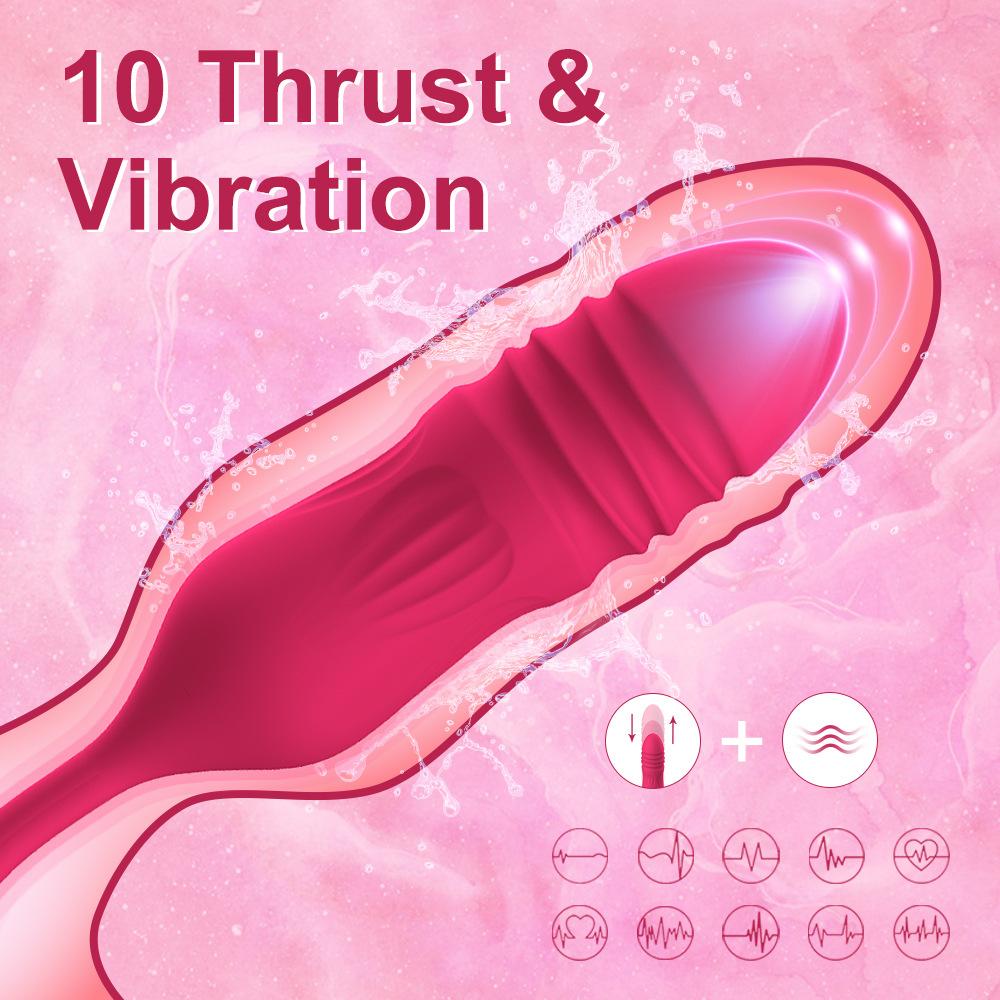 Rose Shape Vagina Sucking Vibrator Intimate Good Nipple Sucker Oral Licking Clitoris Stimulation