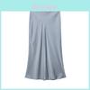 D Satin Midi Rock mit knitterfreiem Stoff für lässige Streetwear Damen