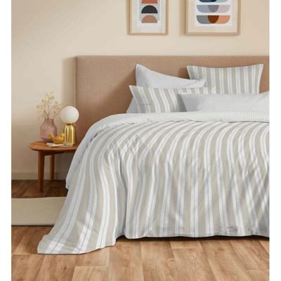 Komplettpaket Wendbare Bettbezug-Garnitur "Vanessa" 6-teilig für Bett 140 x 190 Florence Natur