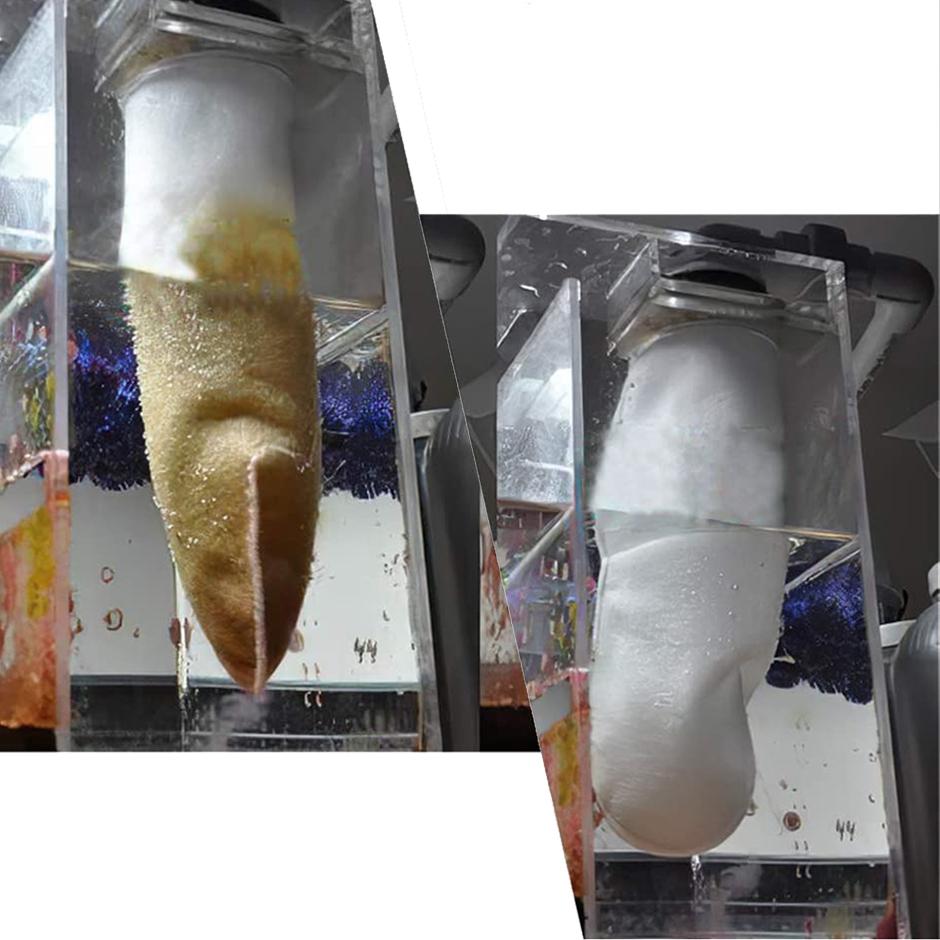 Aquarium Filterbeutel Fischbecken Filzfilterbeutel Für Aquarium Riffaquarium Mikronbeutel 4 Zoll Ring x 14 Zoll Länge 200 Mikron