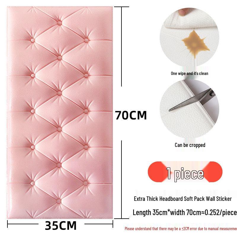 Soft Tatami Wall Surround & Headboard Protector for Kids - Self-Adhesive, Thickened Anti-Collision Sticker