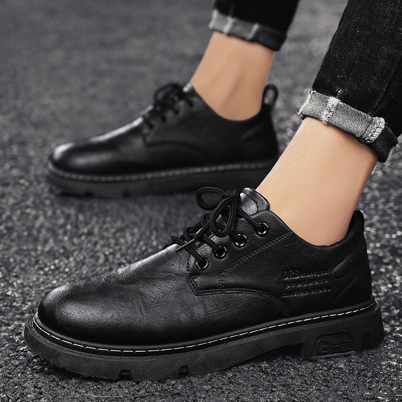 Yuji Factory New Autumn Low-top Martin Shoes Versatile Men's British Style Tooling Shoes Casual Small Leather Shoes