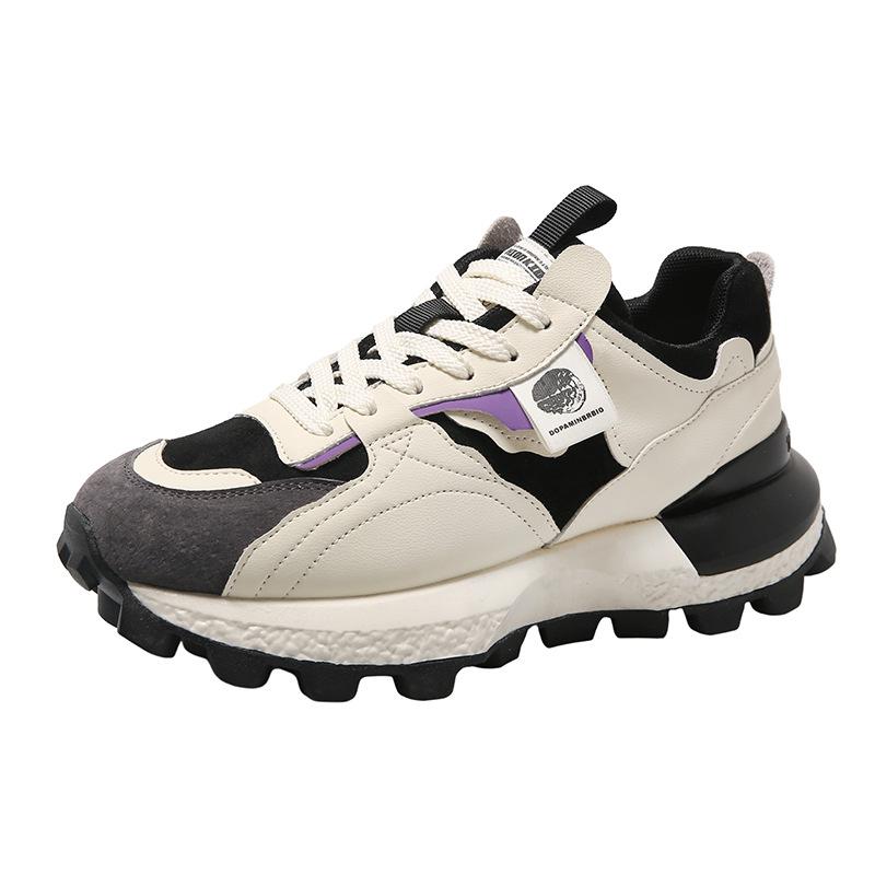 Обувь для папы на платформе, женская кожаная повседневная новая универсальная женская спортивная обувь 35