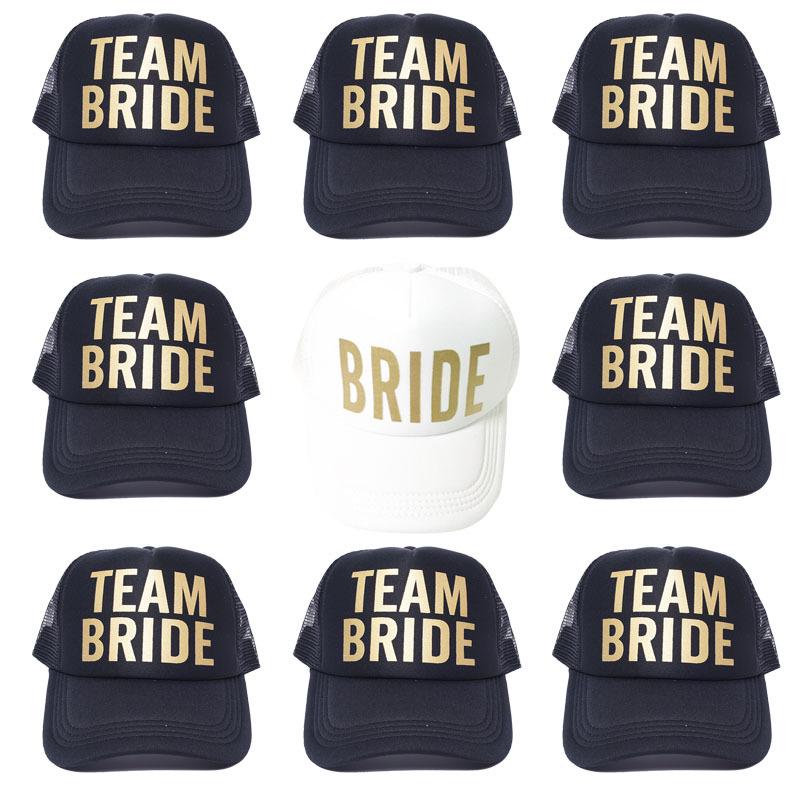 team bride baseball caps