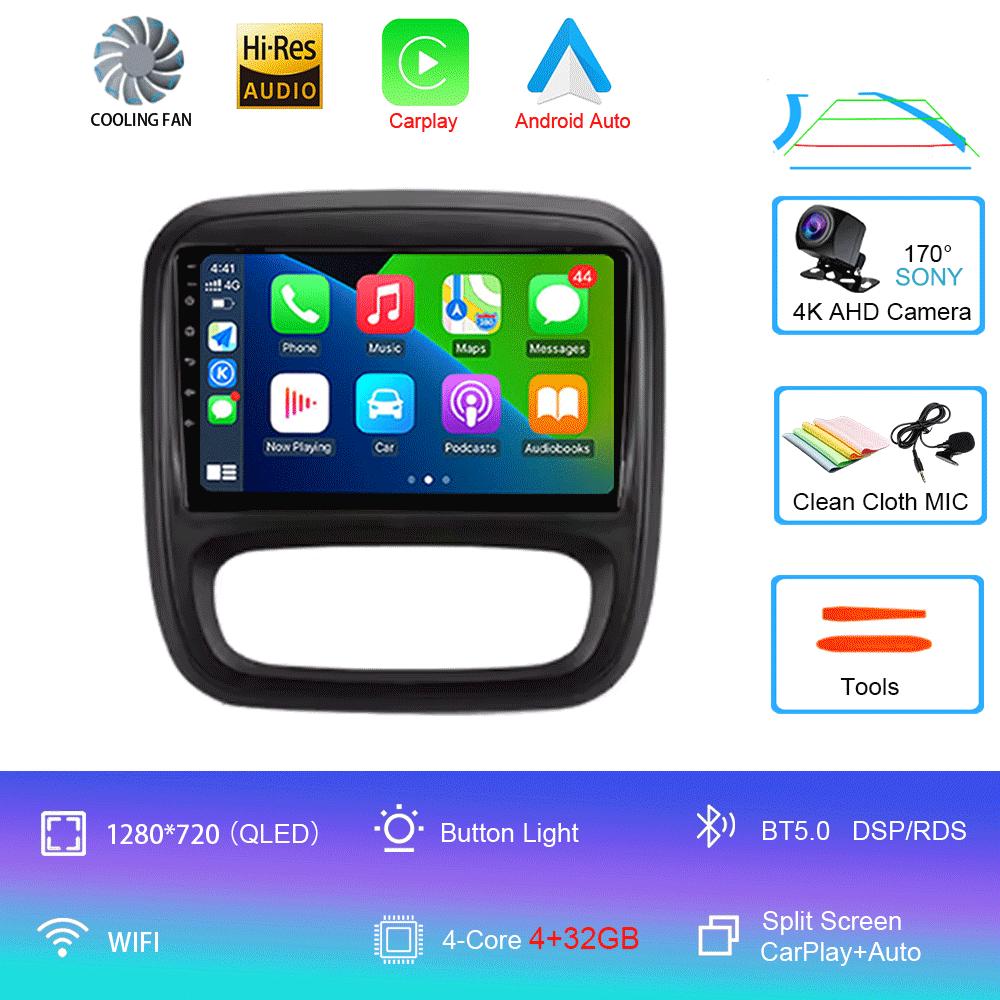 Android 12 Car Radio GPS for Renault Traffic 3 2014 - 2021 Opel Vivaro B 2014 - 2018 Multimedia Video Player Navigation Carplay