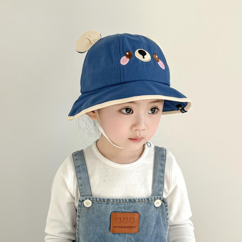 Baby Fisherman Hat Cute Cartoon Bear Sun Hat Spring and Summer New Children's Hat Korean Version