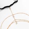IngeSight.Z Sexy Multilayer Tassel Pearl Clip Bead Leg Chain for Women Simple Adjustable Elastic Thigh Chain Beach  Body Jewelry