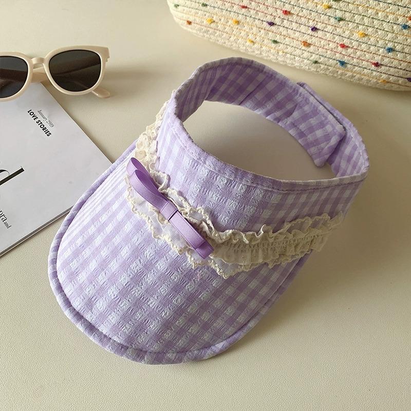 

Новая кружевная шляпа-цилиндр с бантом без верха, весенне-летняя милая шляпа, женская шляпа с большими полями, универсальная шляпа от солнца, шляпа от солнца светло-фиолетовый