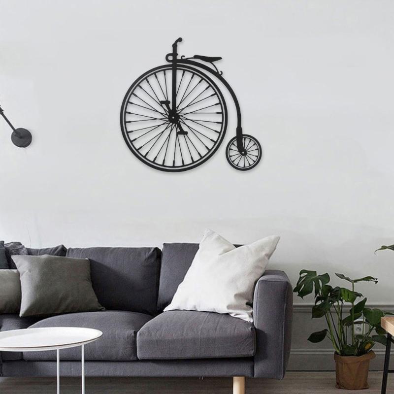 Metal Bicycle Wall Art Bike Artwork Hanging Decor Home Decorations for Living Room Study Bedroom Dinning Room Office