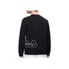Fila Solid Color Crew Neck Sports Knitted Pullover Sweatshirt Men Sweatshirt Black F11M319202F-BK