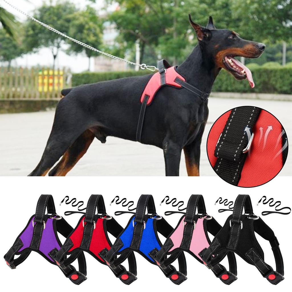 No Pull Dog Hardness With Handle, Reflective Adjustable Vest Har-ness For Small/Medium/Large Dogs Walking Traveling Training