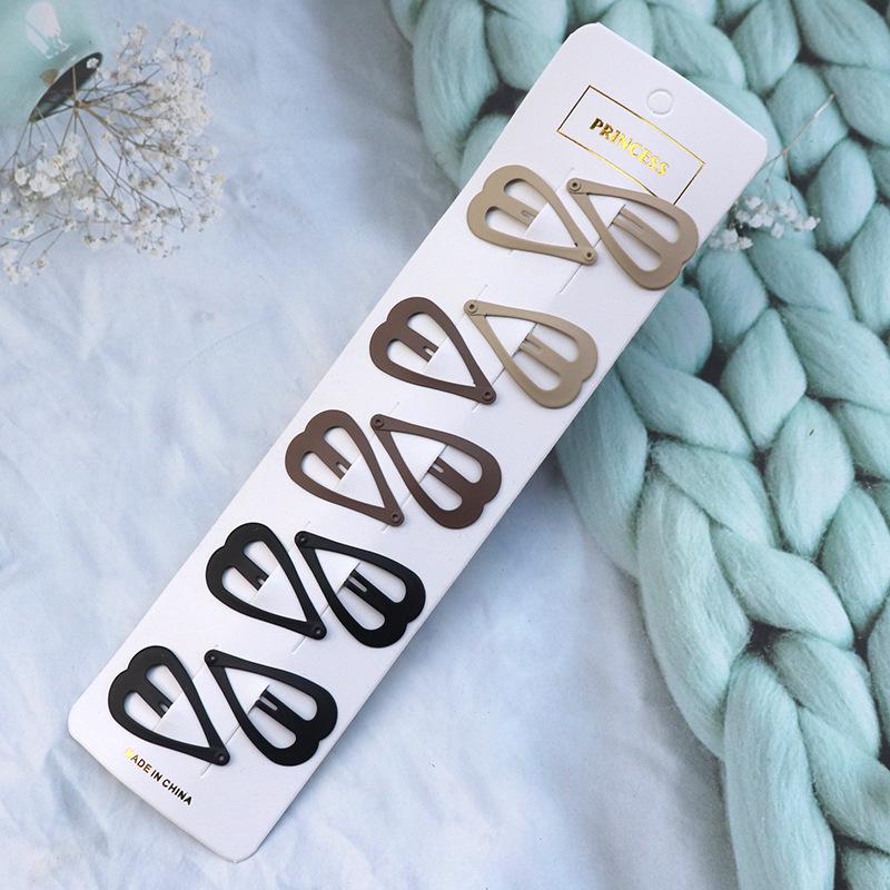 European and American Coffee Color Metal Bobby Pins Hair Clips Set