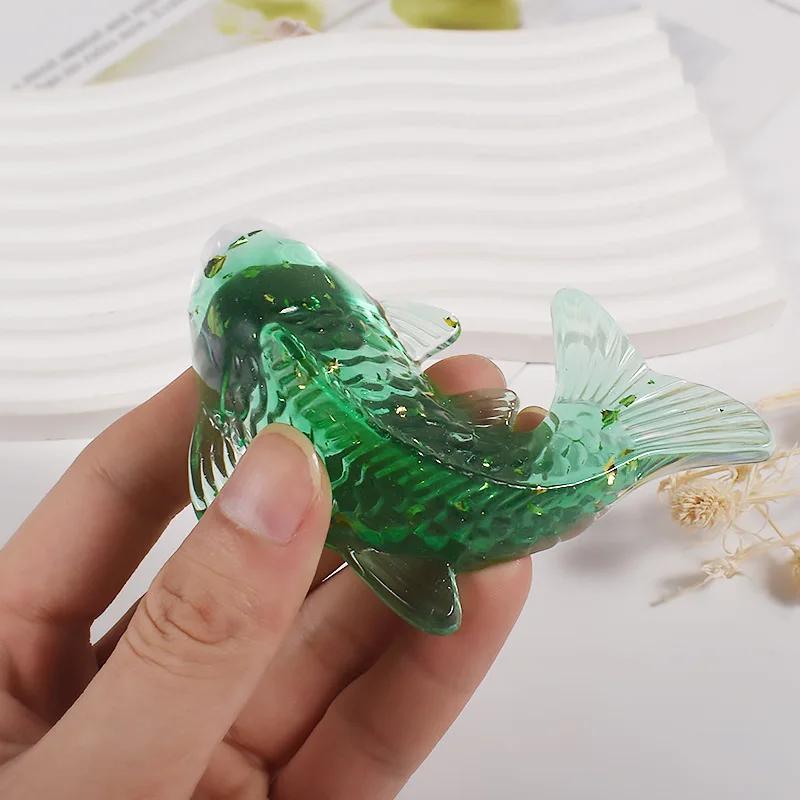 A Top Quality 3D Koi Fish Shaped Silicone Mold Ocean Animal Carp Octopus Epoxy Resin Casting Mould for Fish-Tank Decoration