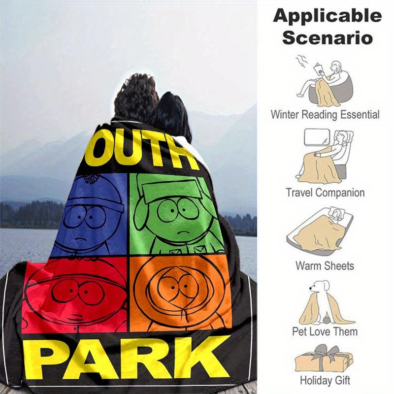 1pc South Park Home Decor: Cozy Blanket, Perfect Gift for Bedroom, Living Room, Travel, Camping, Car, Beach, Office Naps, Ideal Sofa Throw, Outdoor Bl