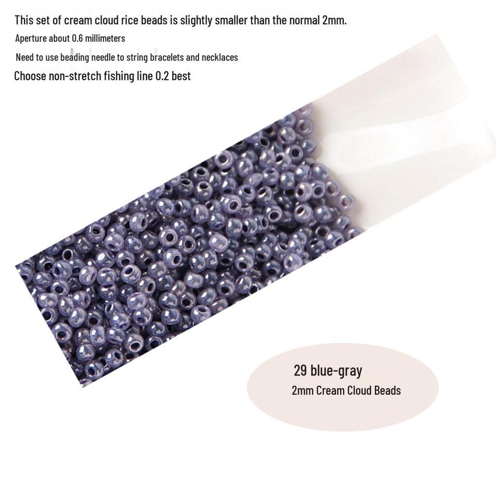 Imported 3A Quality 2mm Creamy Cloud Iridescent Seed Beads for DIY Jewelry Making