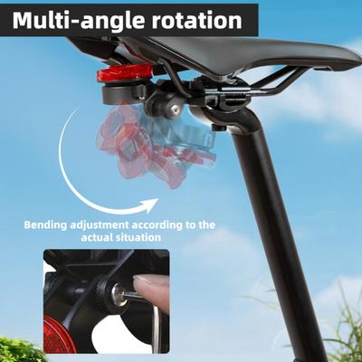Bike Reflective Tail Light for AirTag Locator Mount Universal MTB Road Mountain Bicycle Saddle Reflector Rear Lamp Holder Bike Accessories