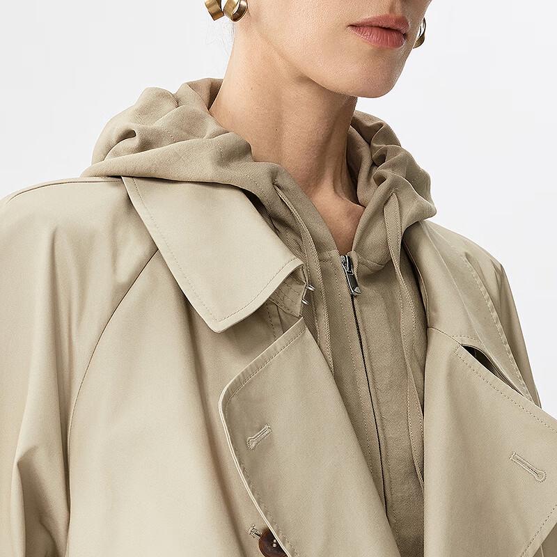 JNBY Classic Cotton Long Trench Coat