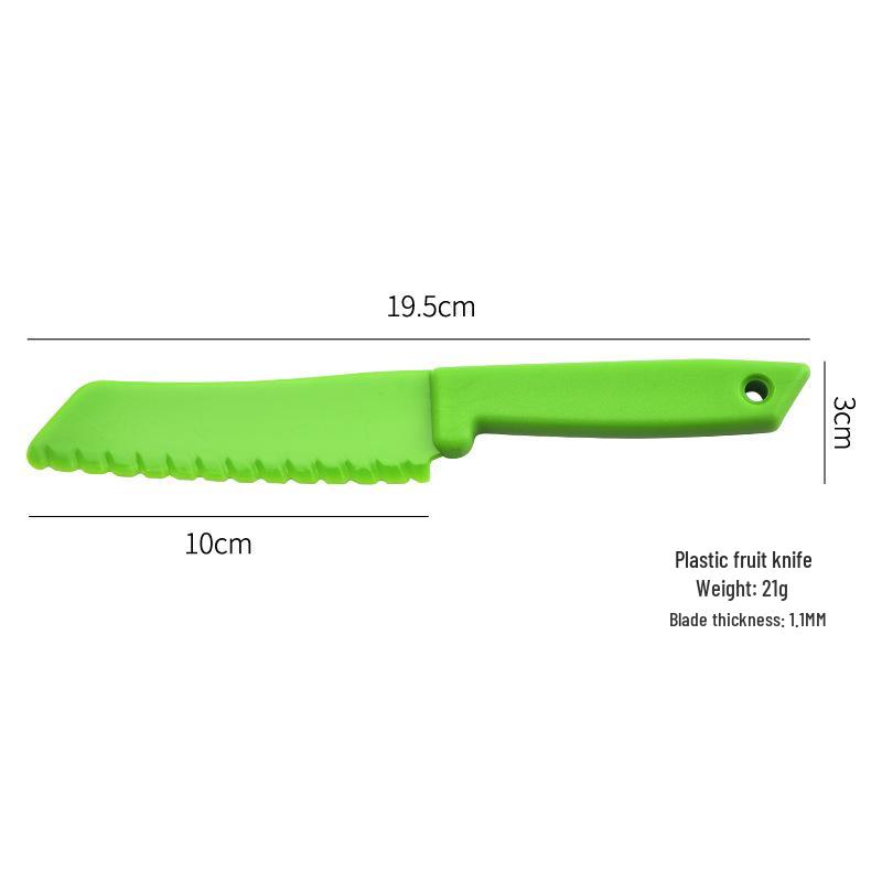 Children's Cake & Fruit Cutting Set: PP Plastic Knife & Board