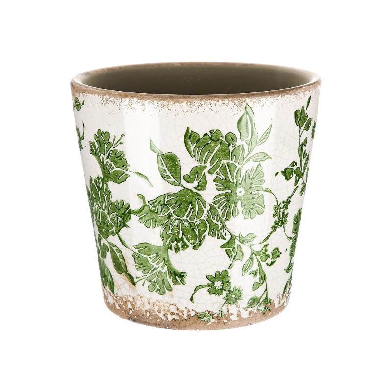 Retros Ceramic Planter Featuring Drainage Holes For Healthy Plant Growth Elegant For Home Office Indoor Outdoor Use