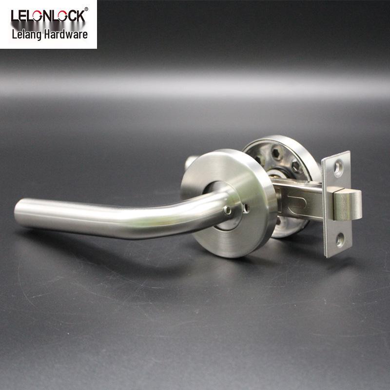 American-Style Stainless Steel Keyless Bathroom Lever Lock with Brake