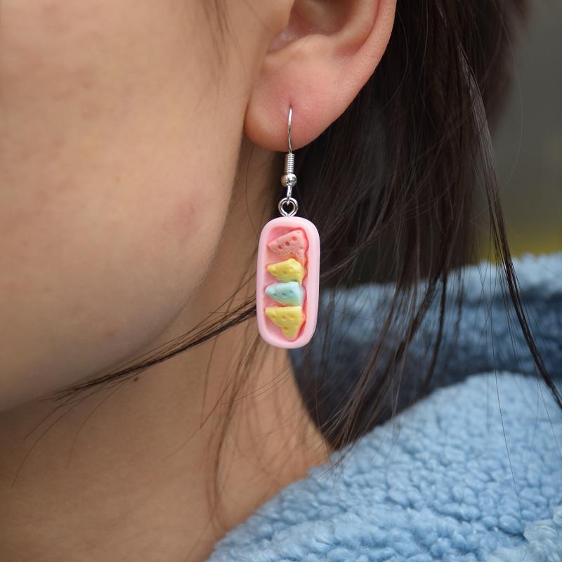 Earring for Women Resin Drop Custom Made Handmade Cute Girls Sweet Gift Cookies Macaron Cake Food Donuts